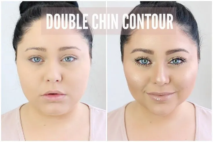 How to Contour Double Chin Under 12  Round face makeup How to 