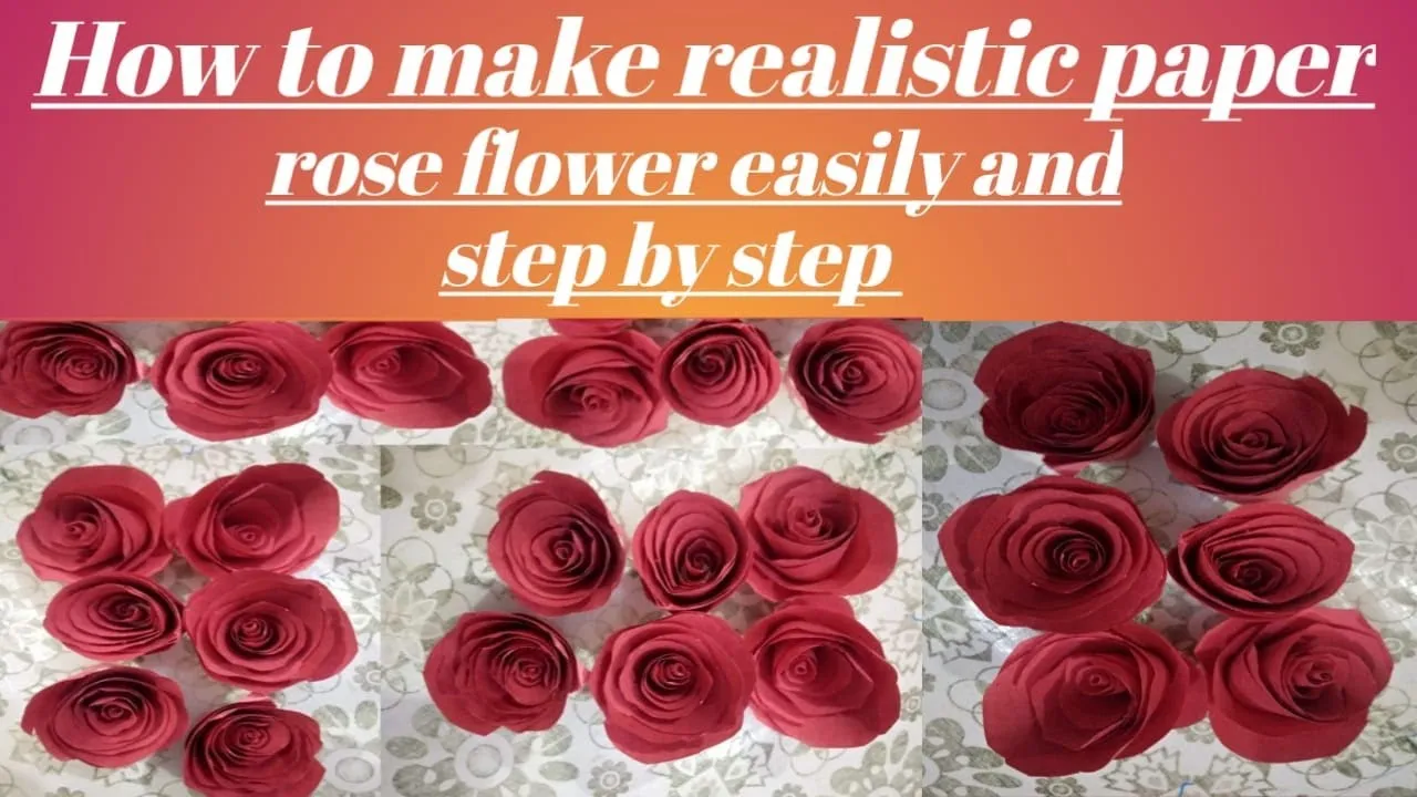 How to Make Rose Flowers with Paper DIY Tutorial on Dailymotion