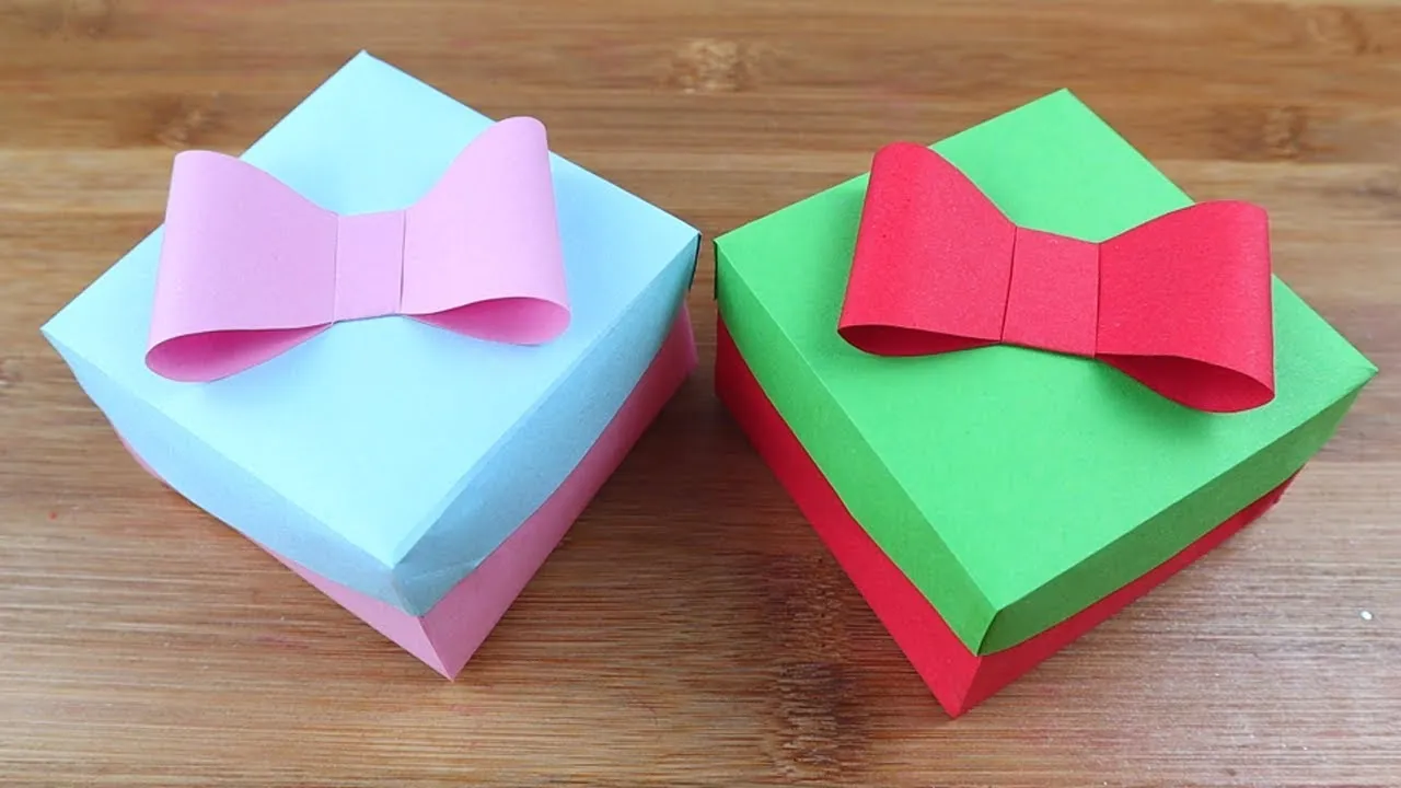 How To Make Paper Beautiful Gift Box  Origami Gift Box  Easy Origami 