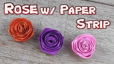 How to Make Small Roses with Paper Strips