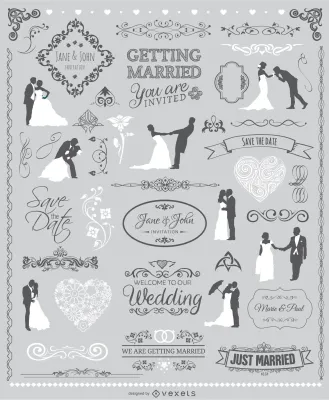 Stunning Graphics for Wedding Planners with VectorStock