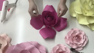 How to Make Rose Flowers with Paper DIY Tutorial on Dailymotion