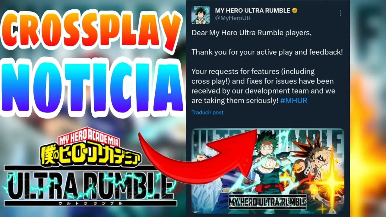 NOTICIA CROSSPLAY en MY HERO ULTRA RUMBLE  YouTube