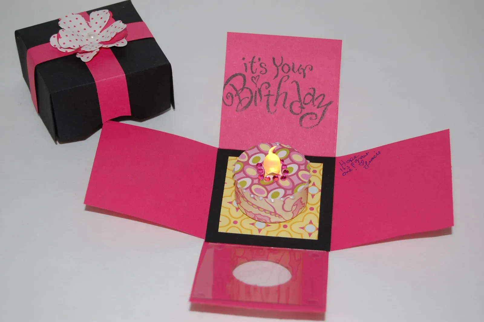 The Crafty Touch Explosion Box Birthday Card with Tealight Candle