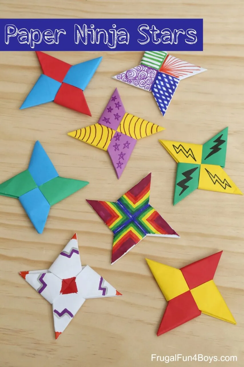 How to Fold Paper Ninja Stars  Frugal Fun For Boys and Girls