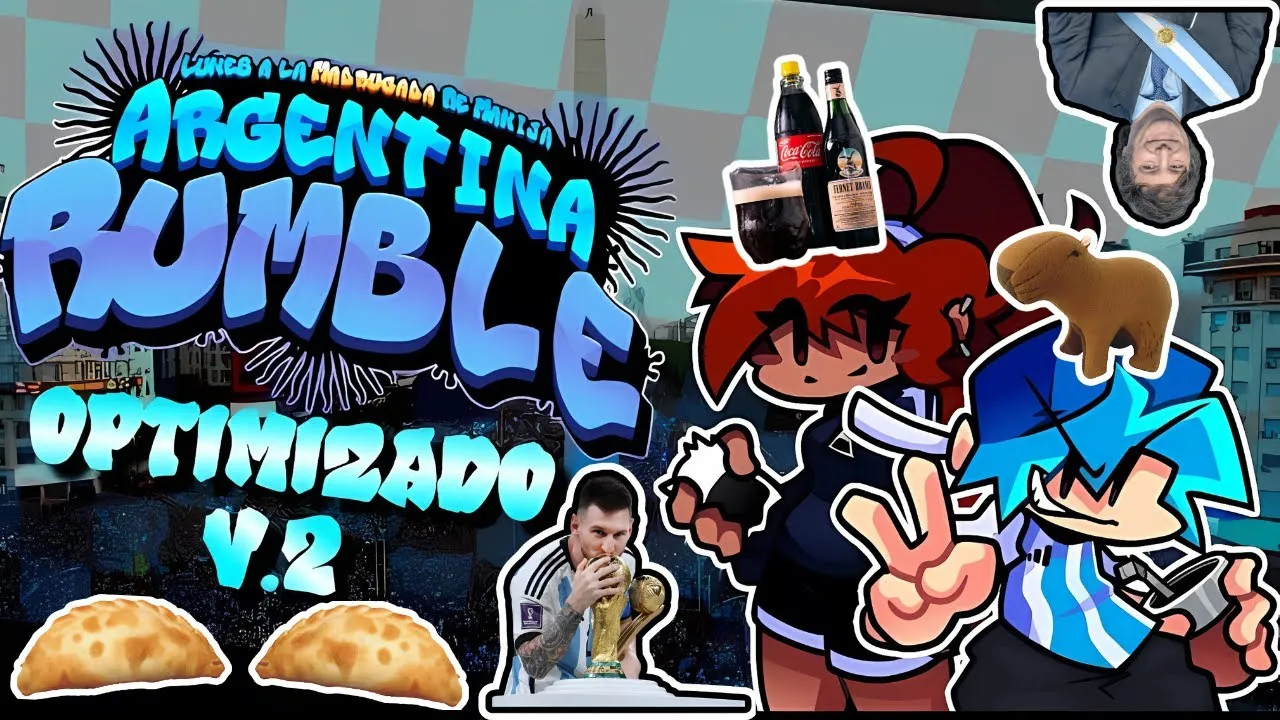 Esto es ARGENTINA VERSION FNF ARG RUMBLE V2 GAMEPLAY PARTE 1  YouTube