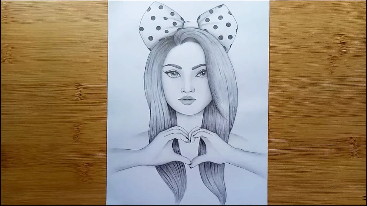 How to draw A Beautiful Girl Hand Holding Love Icon  A Girl Hand With 