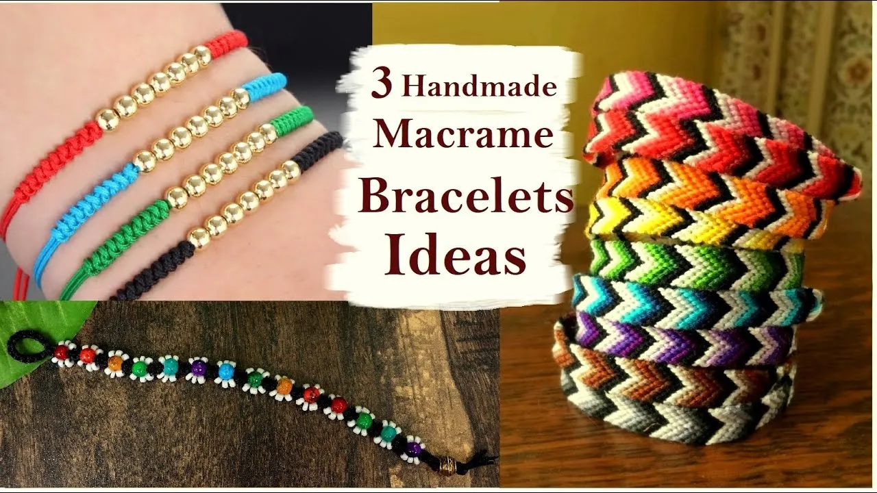 3 Handmade Bracelet Ideas using Thread  How To Make Bracelets At Home 