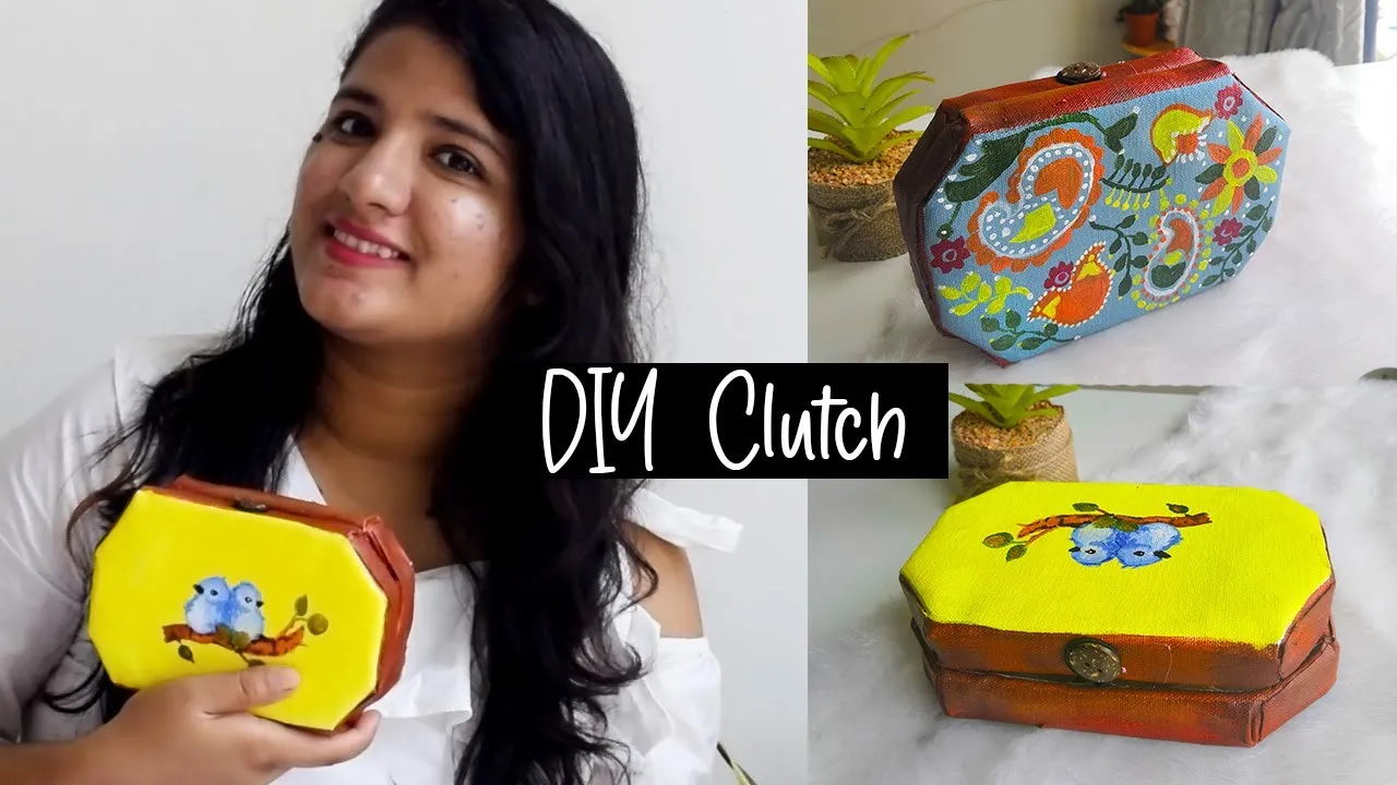 How to make Clutch bag from cardboardDiy ClutchArtistic Alisha  YouTube