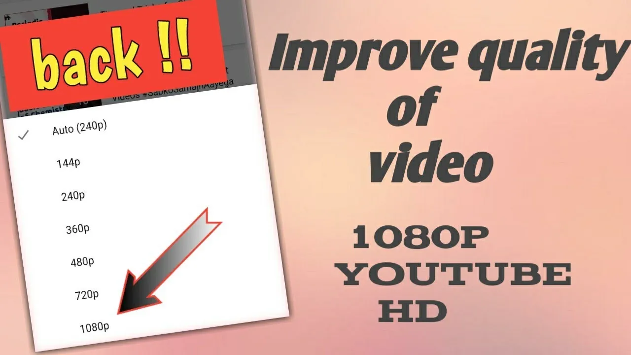 How to increase video quality on YouTube  Low video quality after 