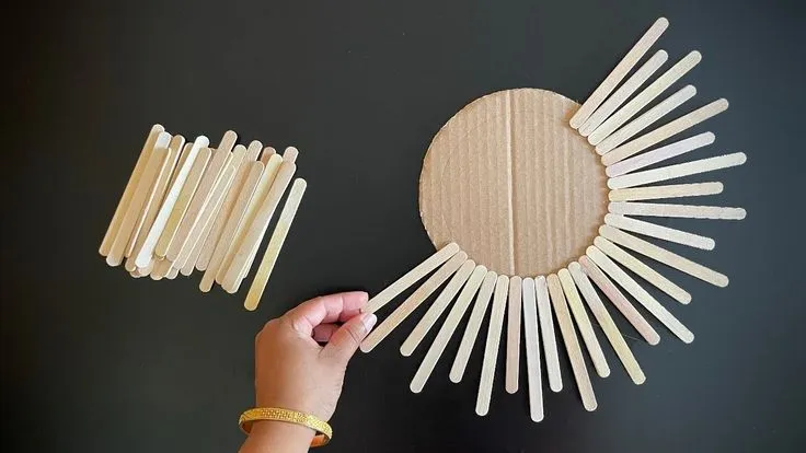 2 Beautiful Wall Hanging Craft Using Ice Cream Sticks  Paper Craft For 