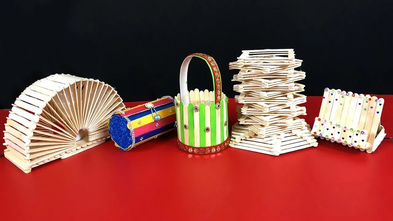 Creative Crafts Using Ice Cream Sticks