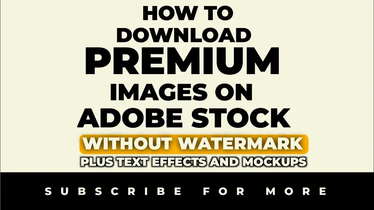 How to Download Adobe stock premium Images free without watermark  YouTube