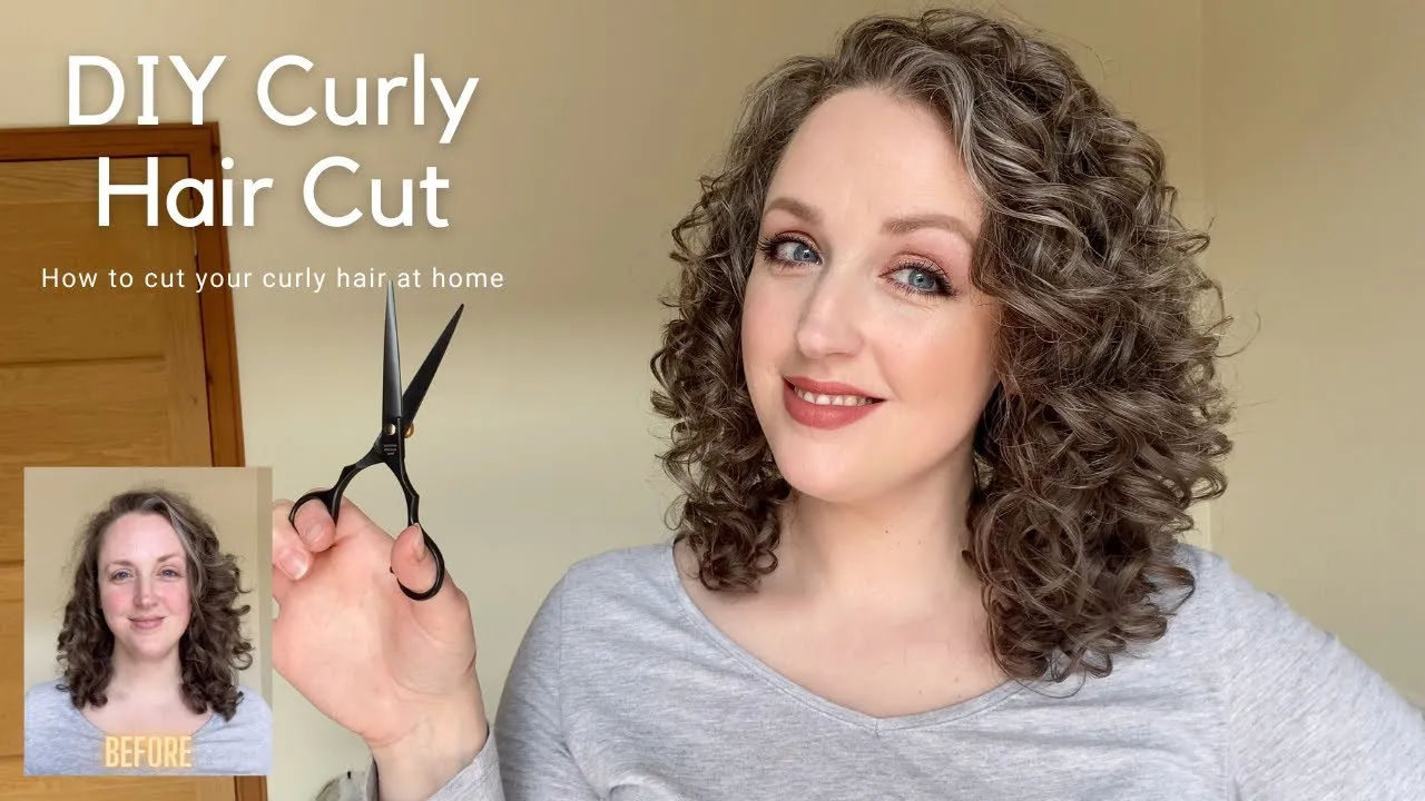 DIY CURLY HAIR CUT  UPDATED How I cut my own curly hair DIY Deva Cut 