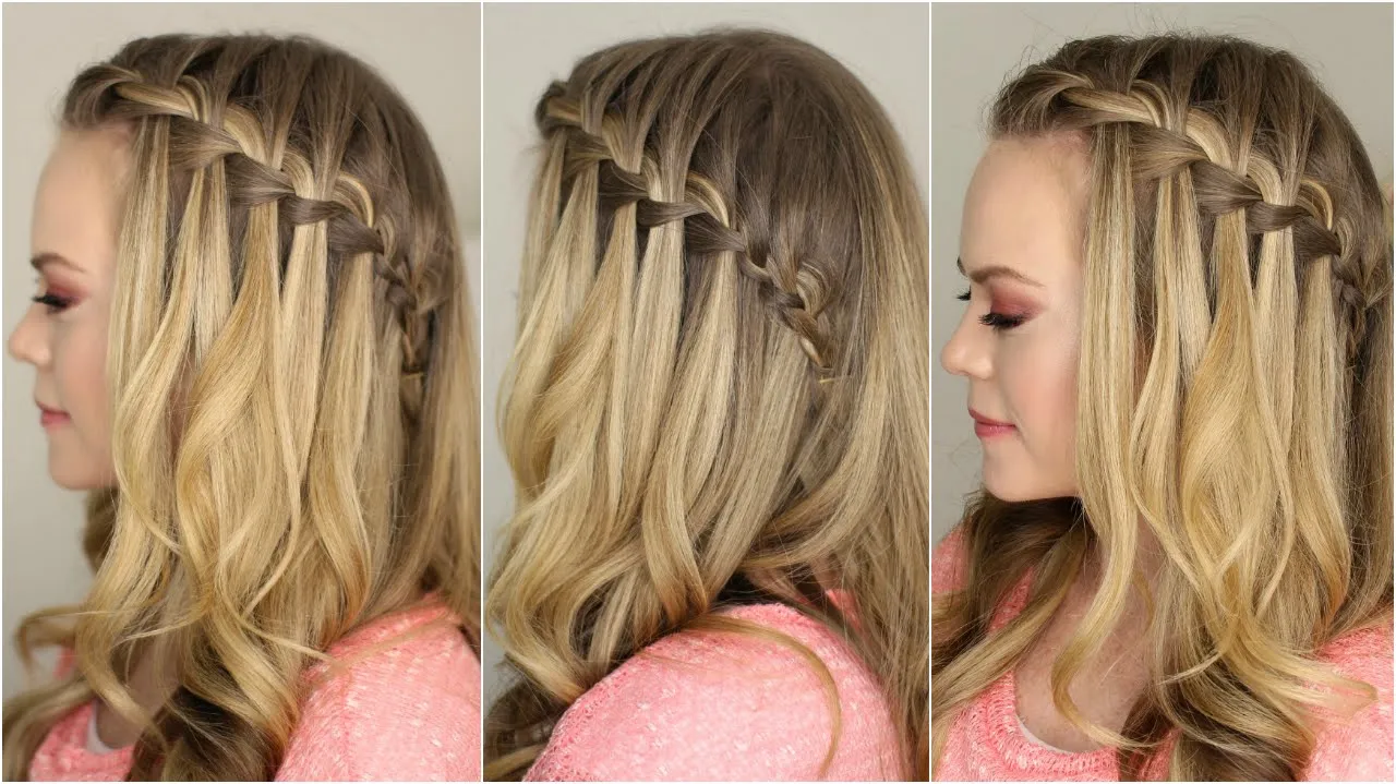 How to do a Waterfall Braid  YouTube