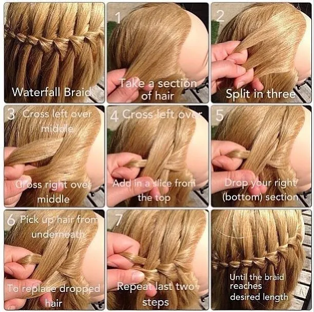 How to Create a Beautiful Waterfall Braid on Yourself