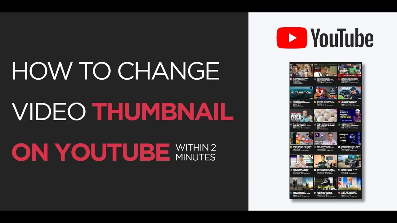 How to change video thumbnail on YouTube within 2 minutes  YouTube