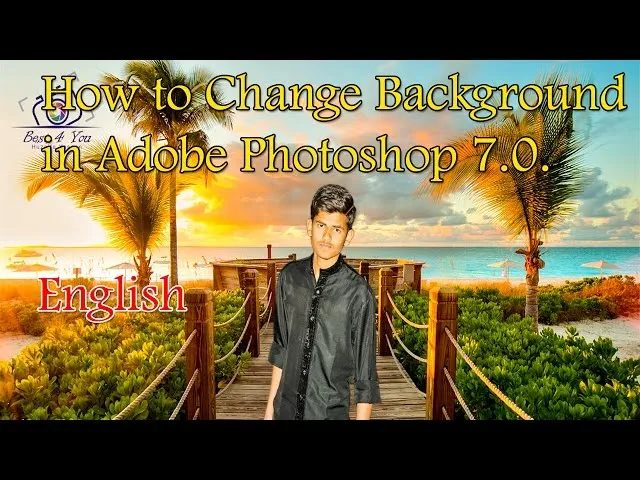 How to Change Picture Background in Adobe Photoshop 7.0