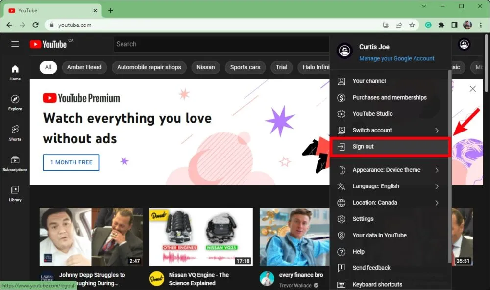 How to sign out of YouTube on any device  Android Authority