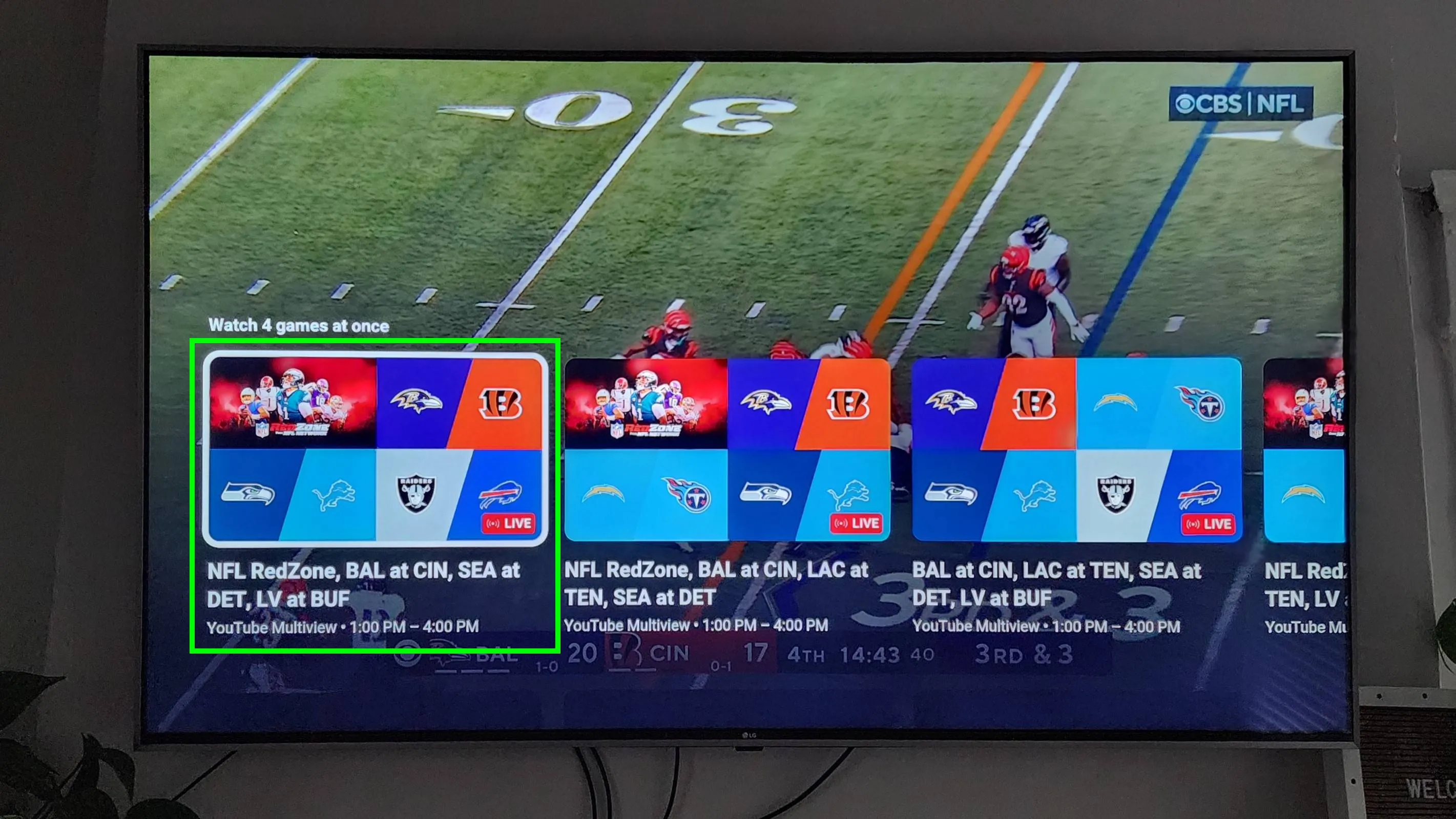 How to use multiview with NFL Sunday Ticket on YouTube and YouTube TV 