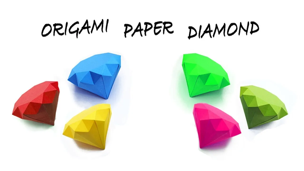 Origami Diamond The Art of Paper Folding  easy origami tutorial