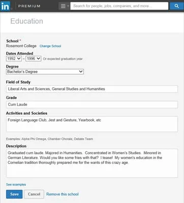 Troubleshooting Education Entries on LinkedIn for Adding Schools Not Listed