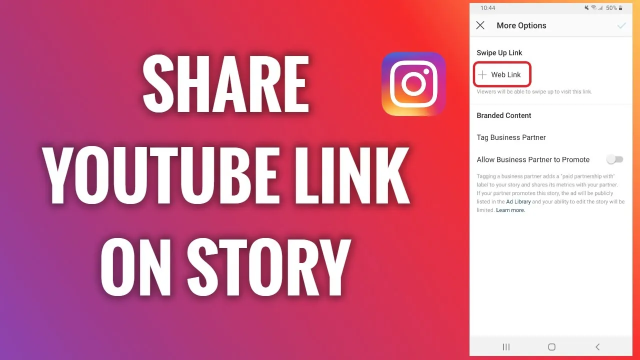 How To Share YouTube Link On Instagram Story  YouTube