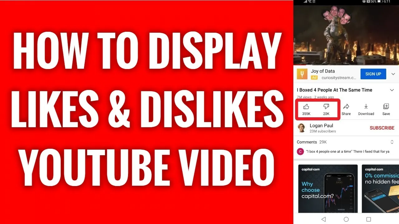 How To Display Likes  Dislikes On YouTube Video  YouTube