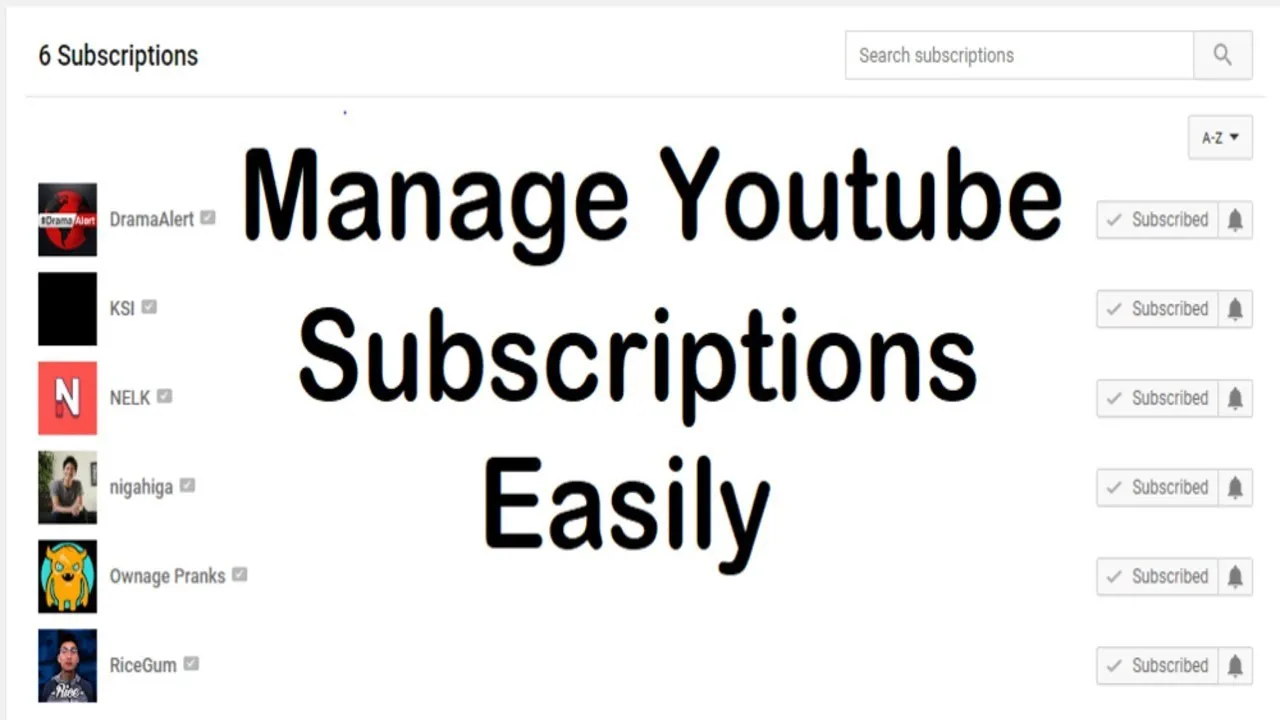 How to Manage YouTube Subscriptions Easily in 30 Seconds OCTOBER 2024 