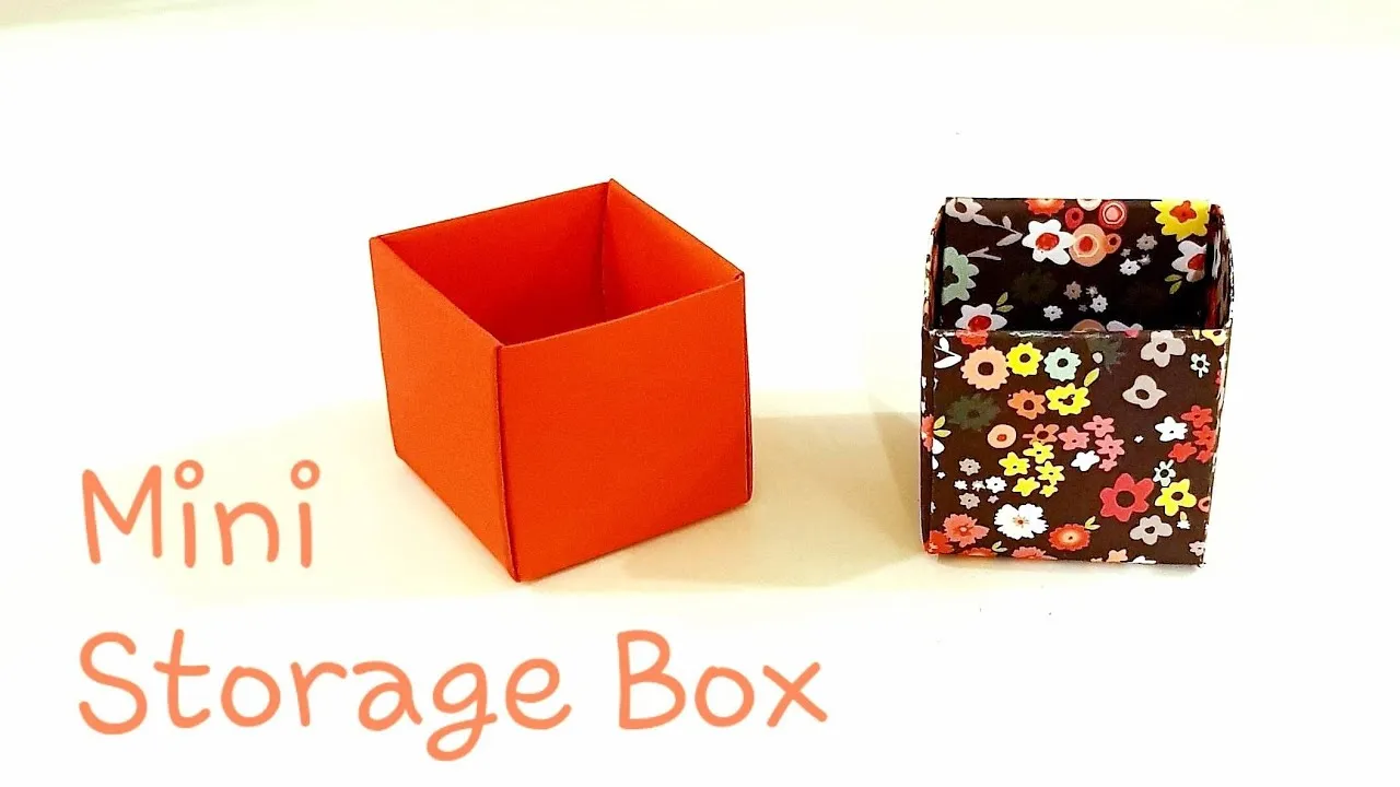 Origami Paper Box Very Easy  How to make a mini paper box Storage 