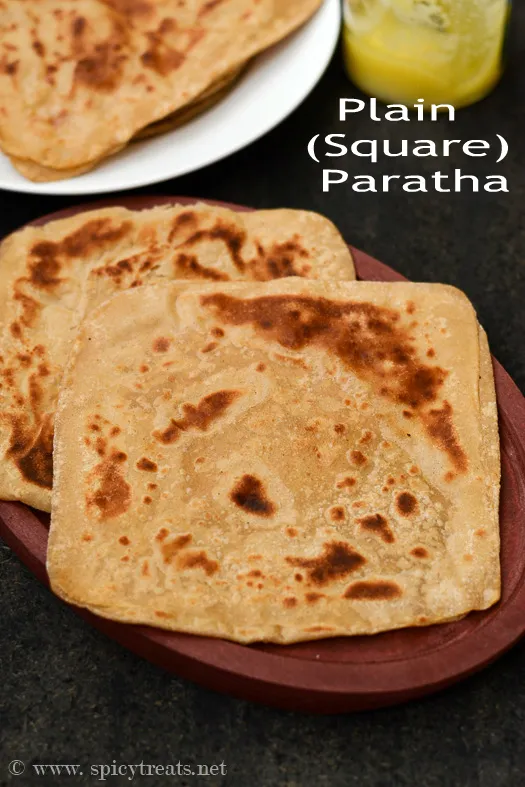 Spicy Treats Plain Paratha Recipe  How To Make Plain Paratha  Plain 