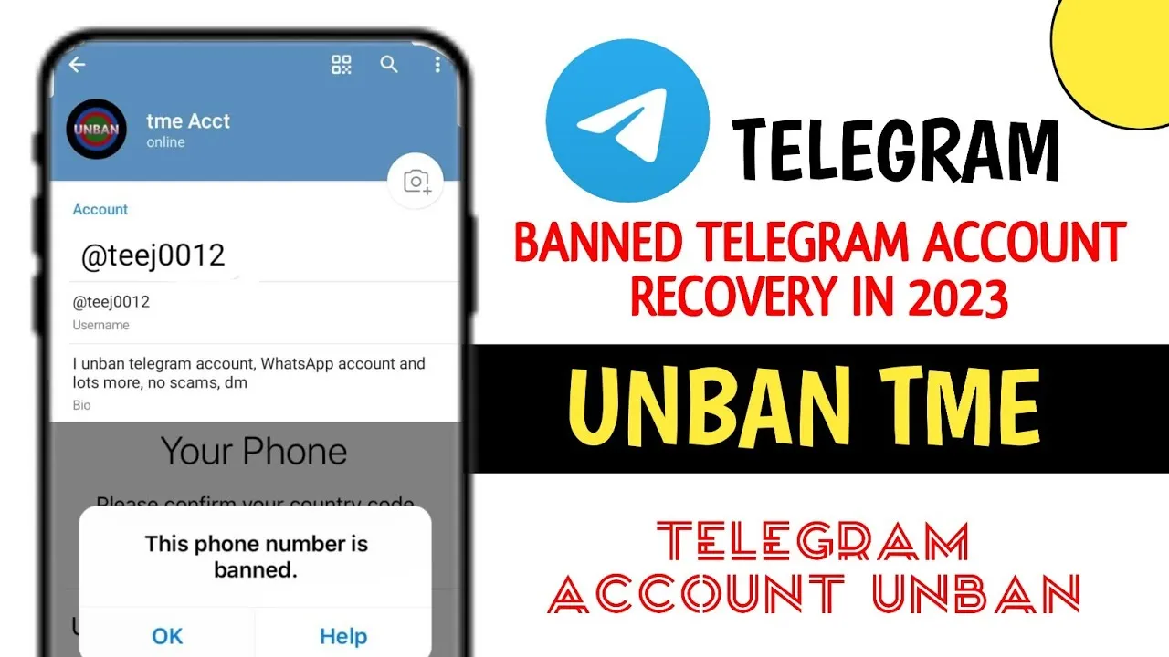 Banned Telegram Account Recovery  Telegram Banned Phone Number 