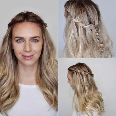 How to Create a Beautiful Waterfall Braid on Yourself