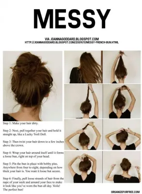 How to Create a Messy Bun with Long Hair