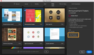 Downloading and Customizing Adobe Stock Templates