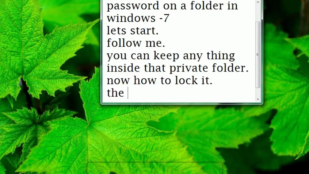 How to set password on a folder in windows 7  YouTube