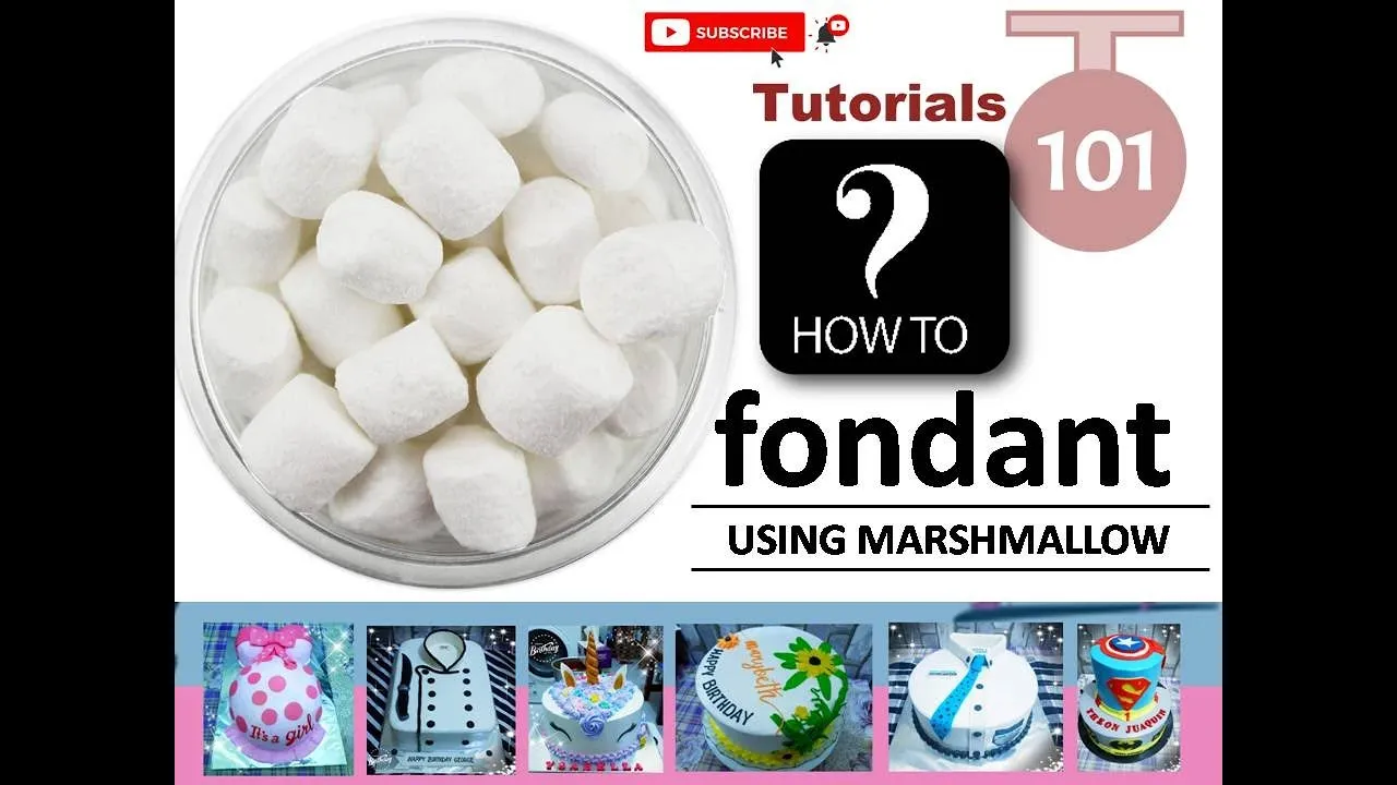 Fondant Tutorial Using Marshmallows  YouTube