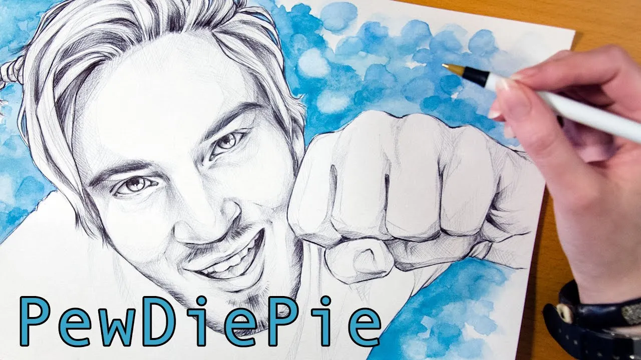 Speed Drawing YouTubers  PEWDIEPIE  YouTube