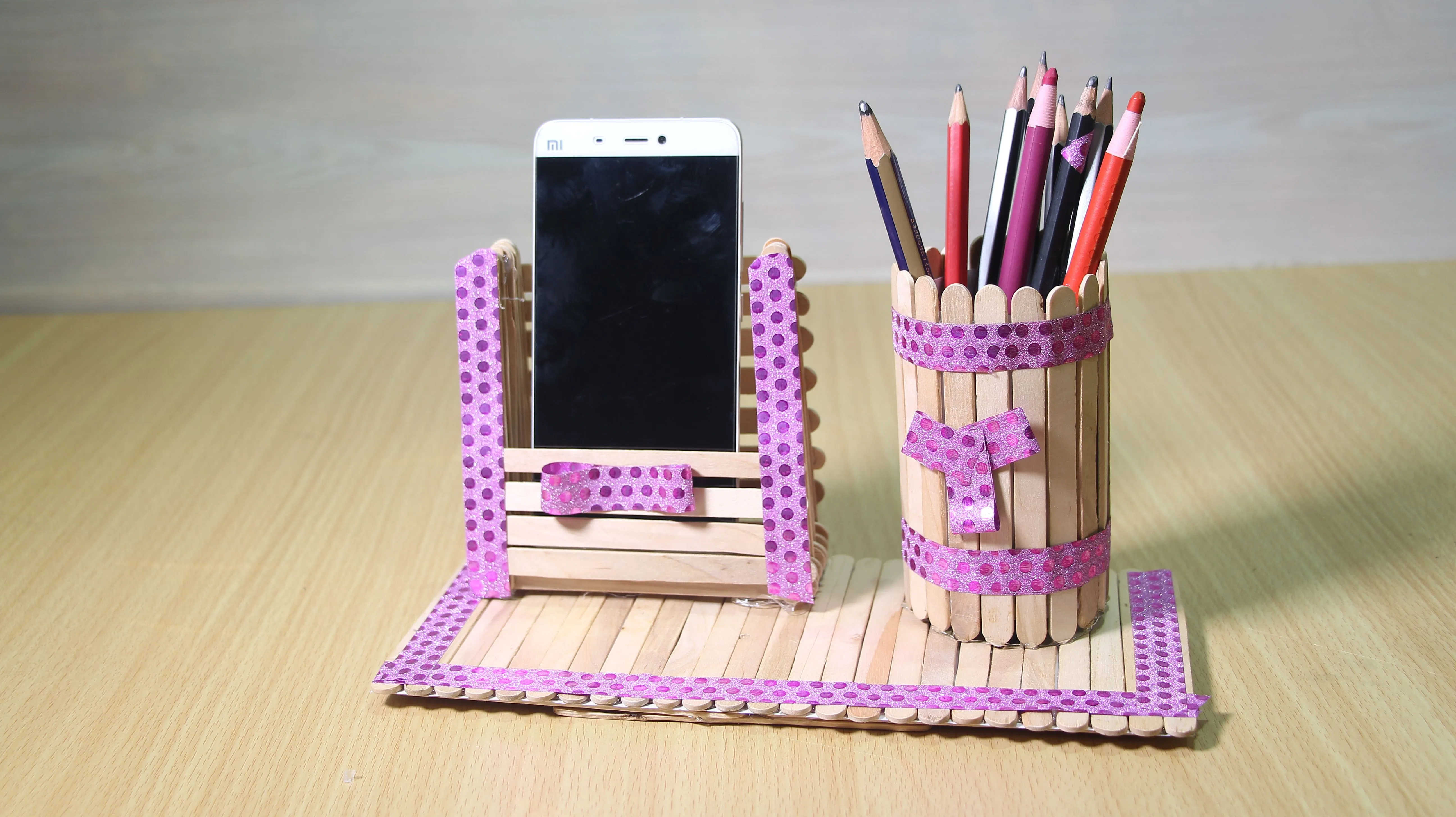 How to Create a Pencil Holder Using Ice Cream Sticks