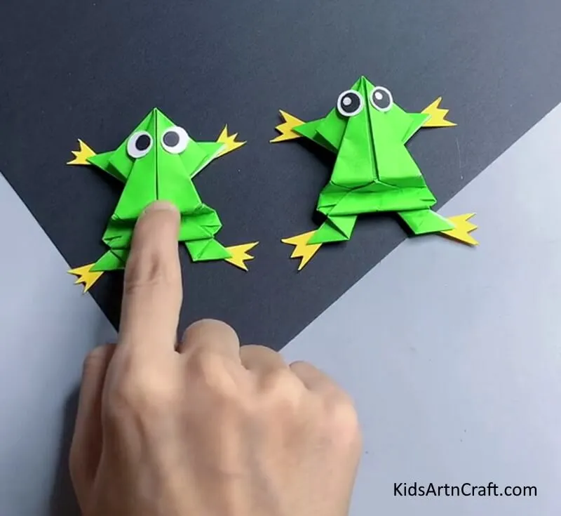 How to Make Origami Paper Frog StepbyStep Instructions  Kids Art  Craft