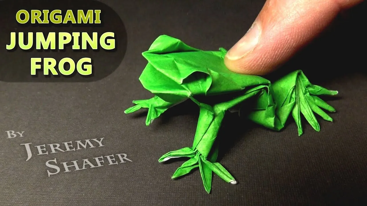 How to Make an Origami Jumping Frog  with 8 Fingers and 10 Toes and it 