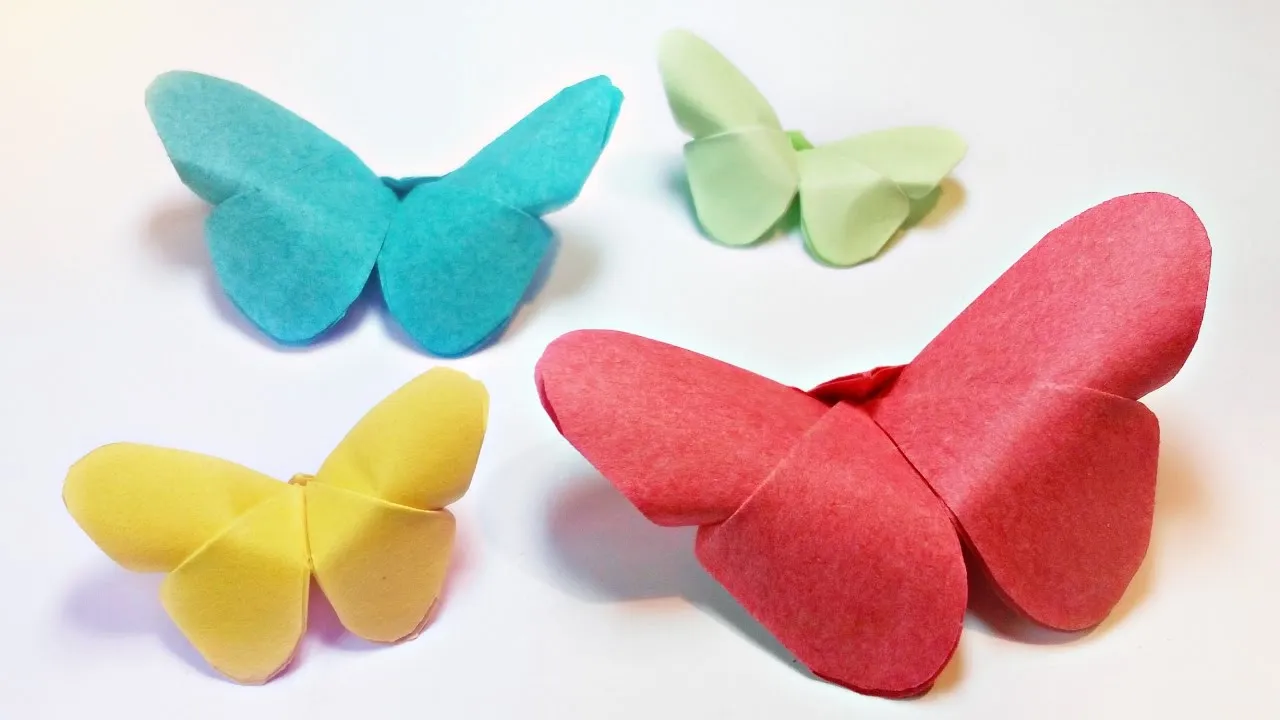 How to make paper origami butterfly easy step by step for kids for 