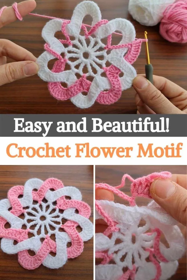 Heres a full video tutorial on how to crochet a beautiful flower motif 