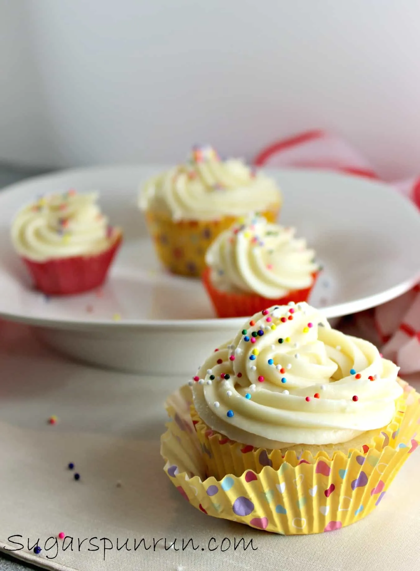 Perfect Homemade Vanilla Cupcakes with Caramel Flavored Icing