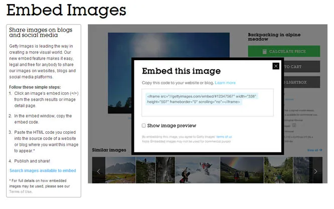 Getting Getty Images for Your Website Blog or Marketing