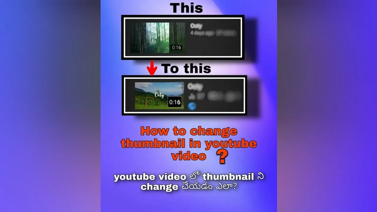 How to change youtube thumbnail youtube display picture in video 