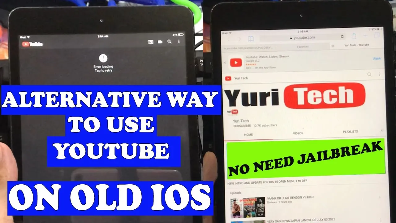 ALTERNATIVE WAY TO USE YOUTUBE ON OLD IOS  YouTube