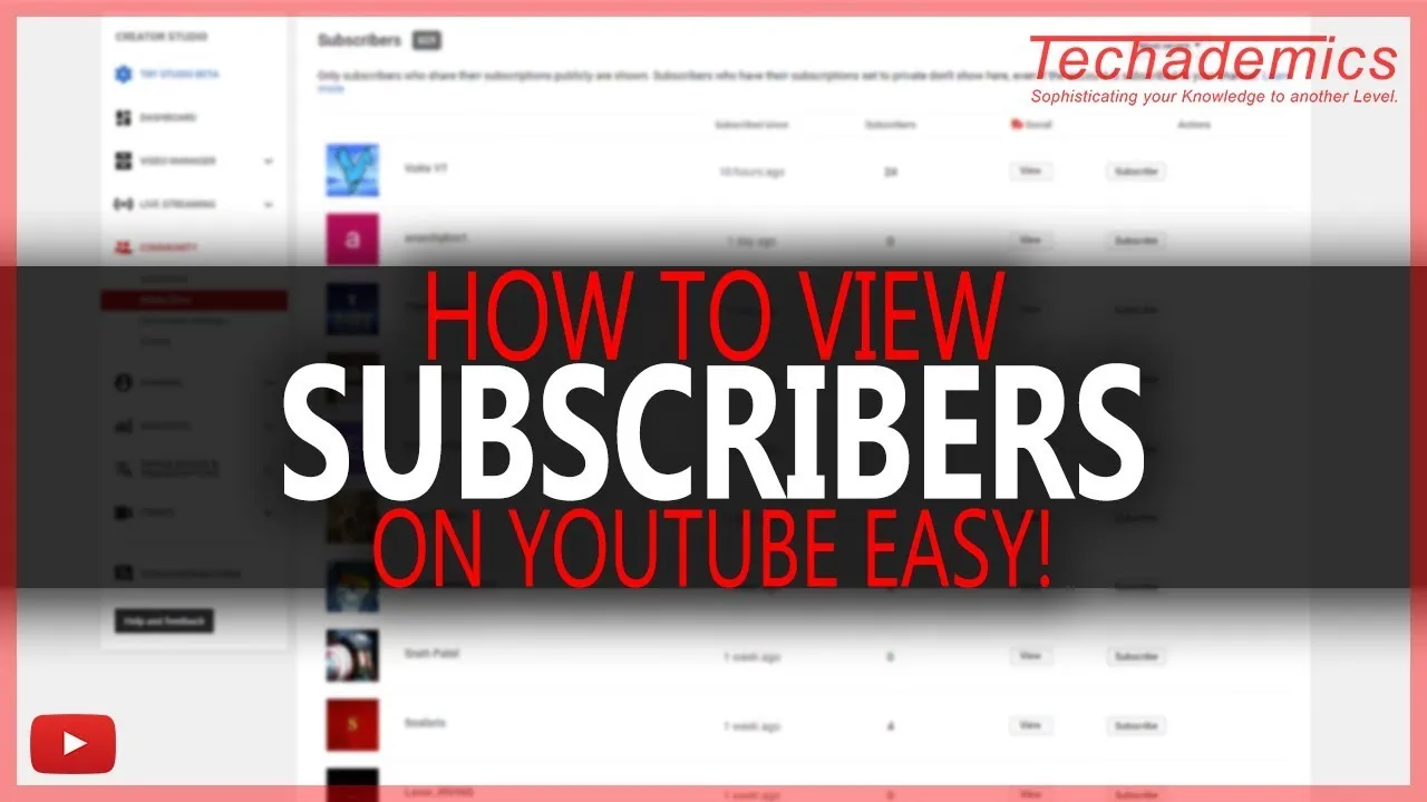 How To View Your Subscribers On YouTube  See Who Is Subscribed To You 