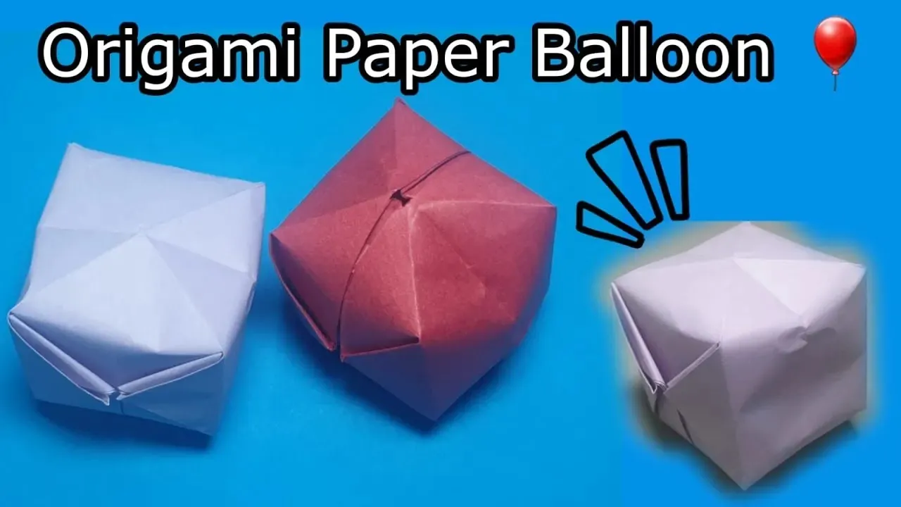 How to make a paper balloon that blows up  Origami Paper Ball  YouTube