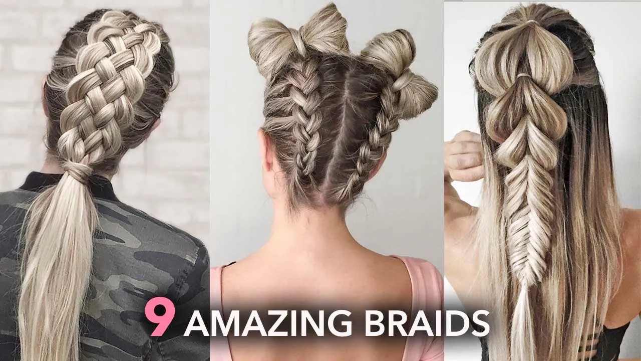 9 Amazing Braids and Hairstyles  DIY Tutorials by Nina Starck  YouTube